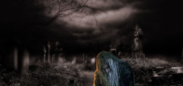 вампир на кладбище